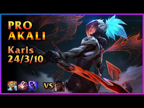 PRO Akali Replay BRION [Karis/BRO Karis] | KDA 24/3/10 MID (KR)