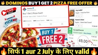 Buy 1 dominos pizza & Get 2 pizza free🔥(6-7 june)🍕|Domino's pizza|swiggy loot offer by india waale