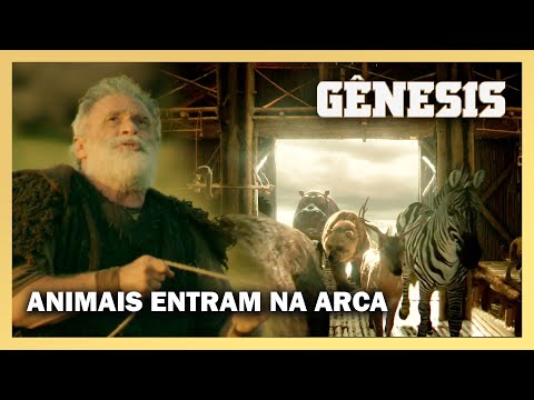 NOVELA GÊNESIS: Animais entram na arca e Noé consegue salvar Cam antes do Dilúvio