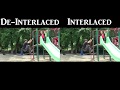 Interlaced vs Deinterlaced Video (Parkour)