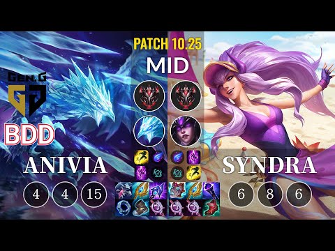GEN Bdd Anivia vs Syndra Mid - KR Patch 10.25