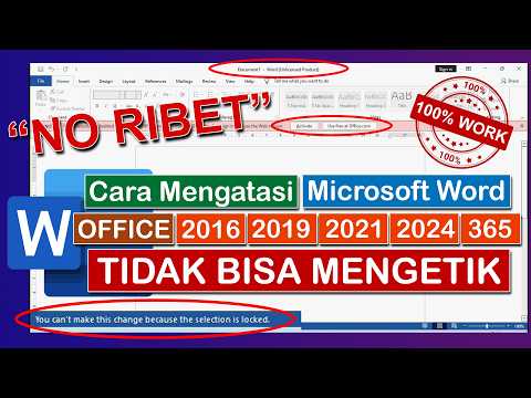 GAMPANG‼ Ini CARA MENGATASI MICROSOFT WORD TIDAK BISA DIKETIK karena UNLICENSED PRODUCT