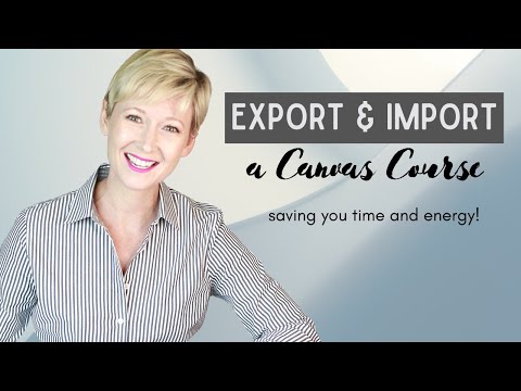 Part of a video titled Exporting and Importing a Canvas Course - YouTube