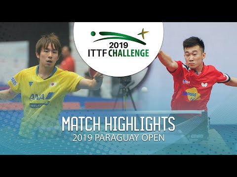 [2019 ITTF Paraguay Open] Koki Niwa vs Zhang Kai  2019.9.13