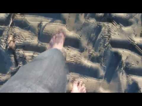 Karina Takes a Barefoot Morning Walk on the Beach (HD)