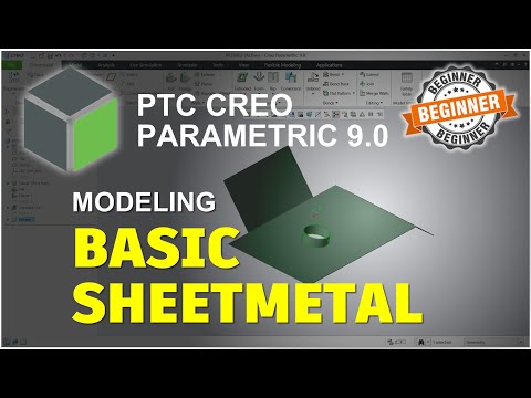 PTC Creo Parametric 9.0 Basic SheetMetal Tutorial For Beginner