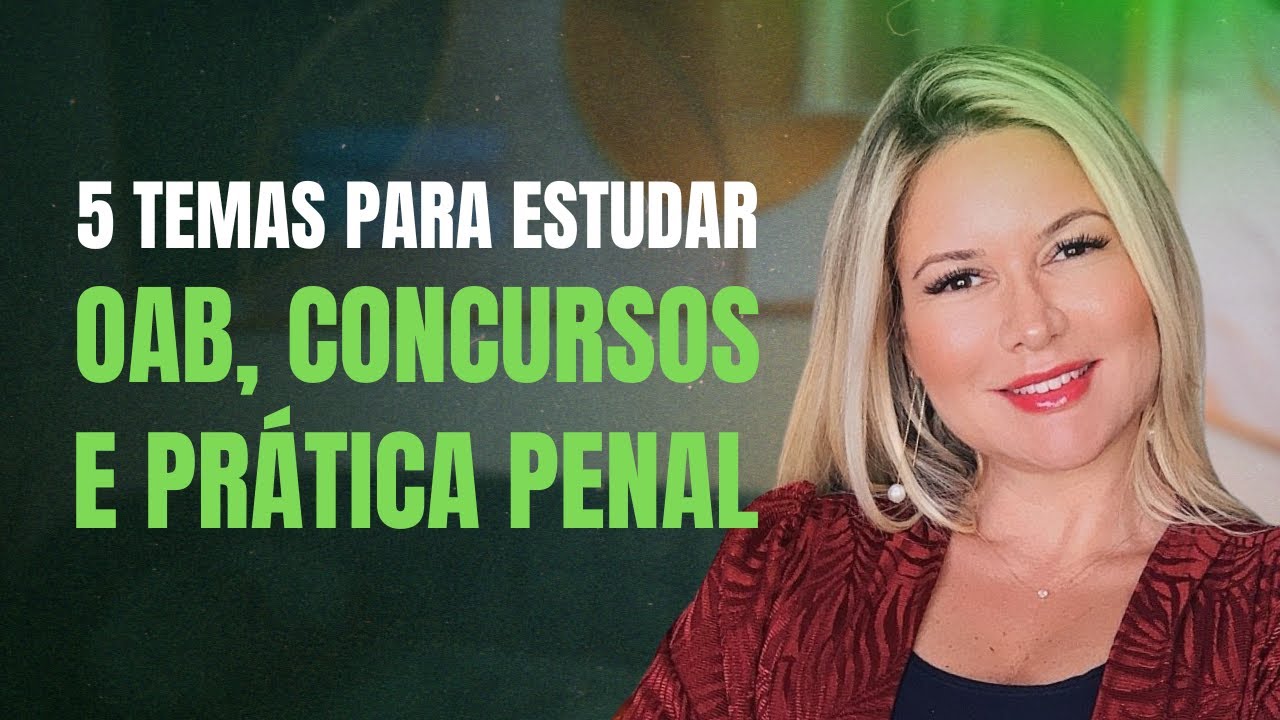 CRIMINAL LAW CLASS: The 5 main topics to study for the Bar exam, competitive exams, and criminal ...