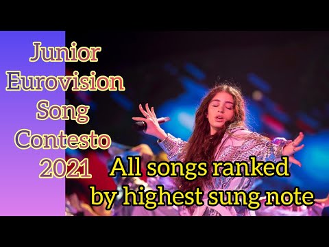 Junior Eurovision 2021 | All songs ranked by highest sung note / high notes / jesc