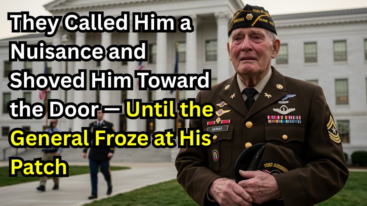 They Called Him a Nuisance and Shoved Him Toward the Door — Until the General Froze at His Patch
