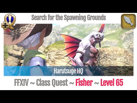 FFXIV Fisher Quest Level 65 ~ Stormblood ~ Search for the Spawning Grounds (Harutsuge HQ)