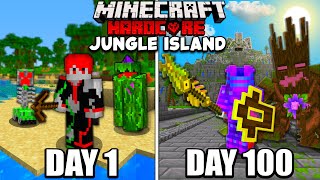 I Survived 100 Days on a JUNGLE ISLAND in Hardcore Minecraft...