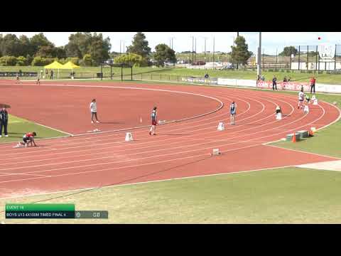 Boys U13 4x100m Timed Final 4: 2021 Commonwealth Bank State Relays Championships // LAVicTV