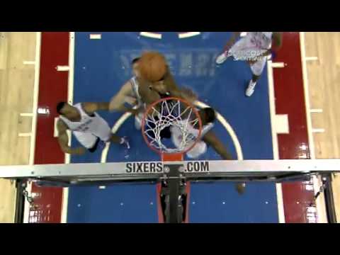 Marcus Thornton keeps the ball alive and gets the floater to fall in