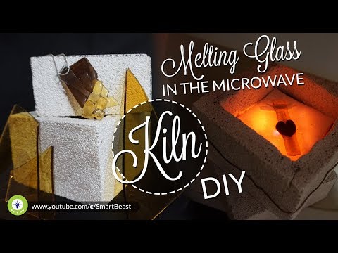 How to melting GLASS in microwave - KILN DIY