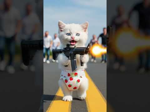 Cat papa took the bullet for his son 💔 #AIanimation #FunnyCat #Meme