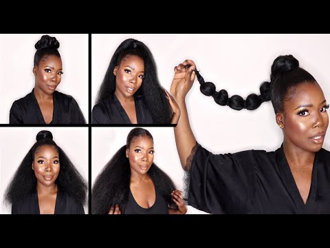 5 EASY PONYTAIL HAIRSTYLES FOR BLACK WOMEN | Hair...