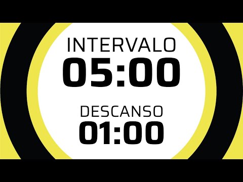 Interval Timer ⏳ | 5 minutes #intervals ⏰ | 1 minute break | No music
