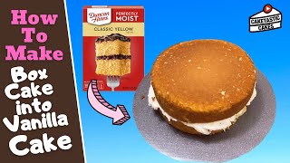 Yellow Box Cake Mix into a Homemade Custom Vanilla Cake Recipe Beginner Tutorial
