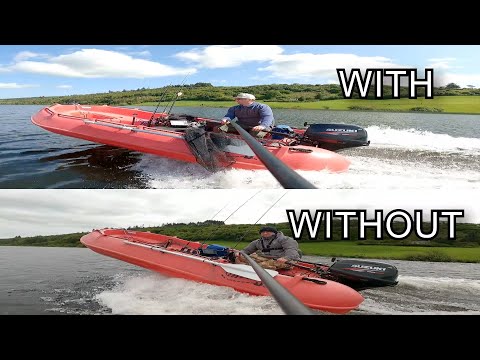 OUTBOARD HYDROFOIL BEFORE AND AFTER INSTALATION