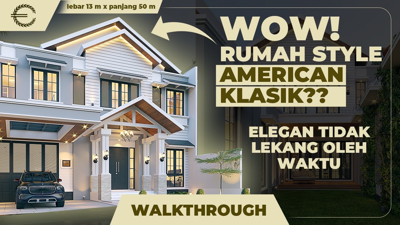 Video 3D Desain Rumah American Klasik 2 Lantai Ibu M - Jakarta