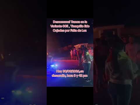 Descomunal Tranca en la Variante 005 en Tinaquillo Edo Cojedes por falta de Luz