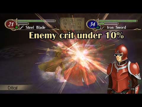 Enemy critical hits under 10% compilation Fire Emblem Radiant Dawn
