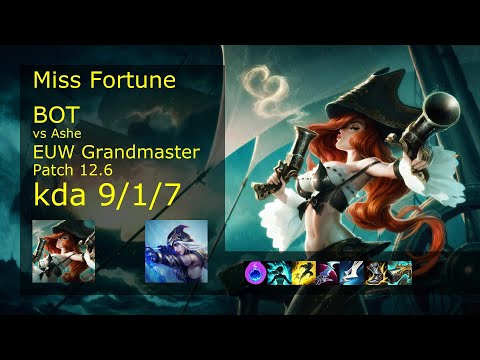 Miss Fortune ADC & Leona vs Ashe & Renata Glasc - EUW 9/1/7 Patch 12.6 Gameplay