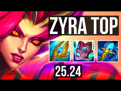 ZYRA vs ORNN (TOP) | Unsealed Spellbook, 37K damage | KR Master | 25.24