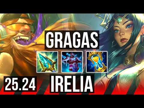 GRAGAS vs IRELIA (TOP) | Perfect KDA: 8/0/9 | KR Master | 25.24