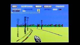 Super Hang-On on Commodore 64. Gameplay & Commentary