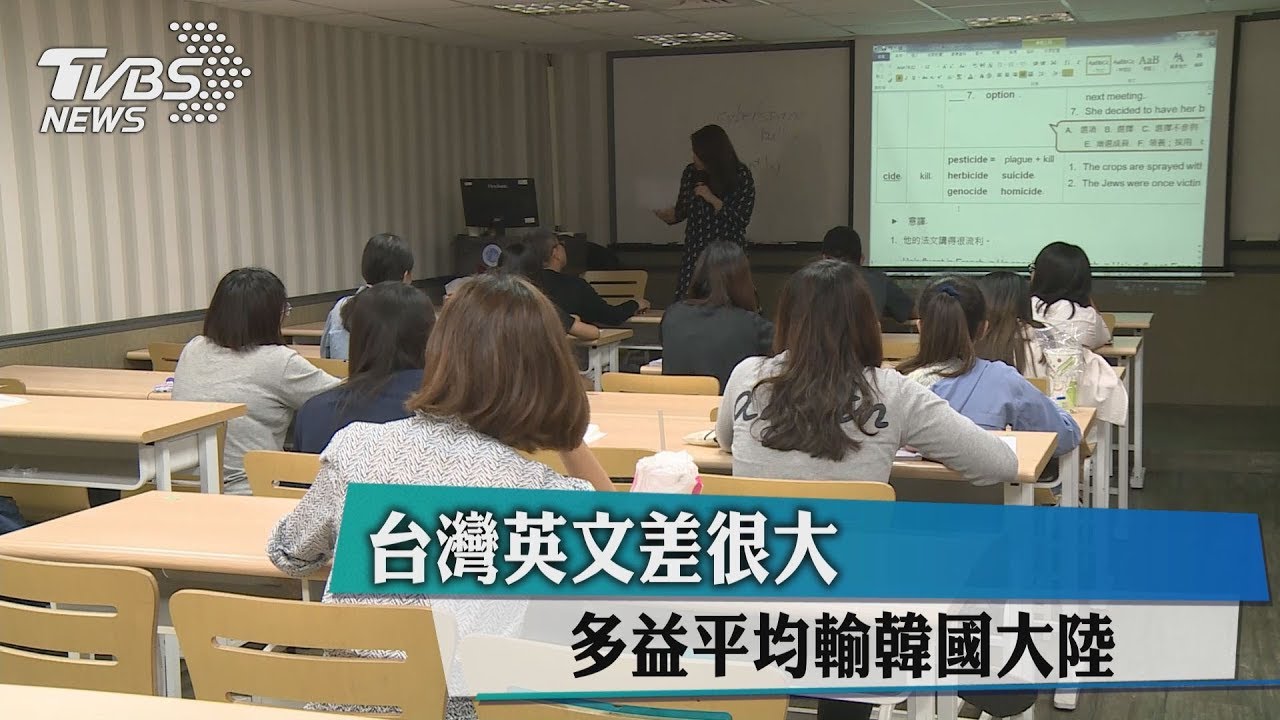 台灣英文差很大 多益平均輸韓國、大陸