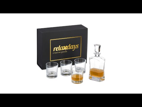 5-tlg. Whisky Set mit Karaffe & Gläsern Glas - 13 x 26 x 7 cm