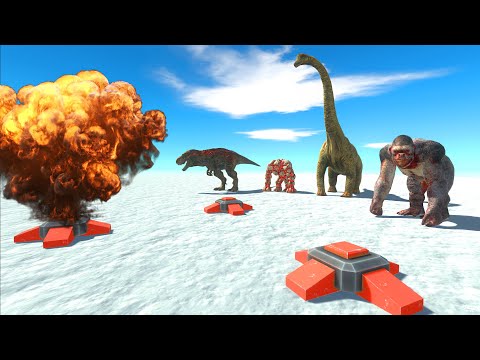 The Toughest of ALL / UNITS vs LAND MINES - Animal Revolt Battle Simulator ARBS