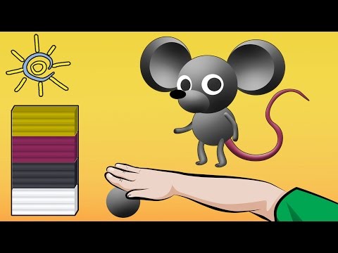 Як ліпити мишку з пластиліну | Уроки ліпки для дітей
