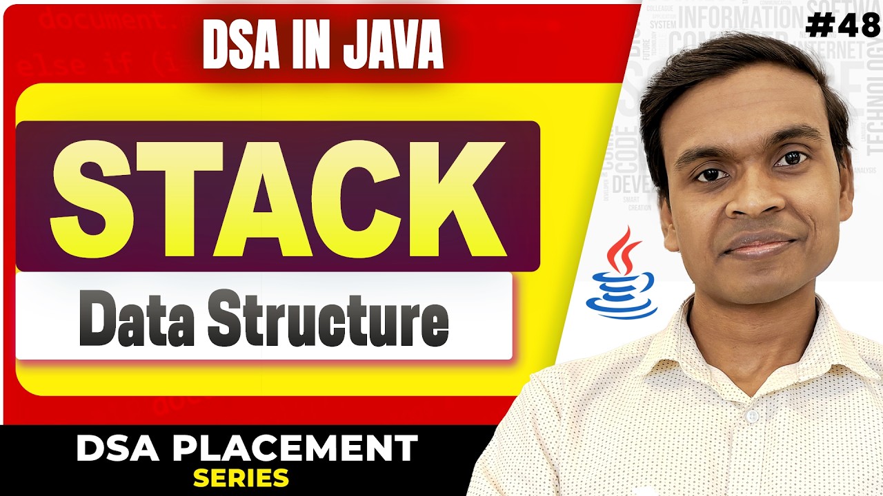 Stack Data Structure in Java | Implementation + Introduction | DSA in Java Full Course #48 🔥