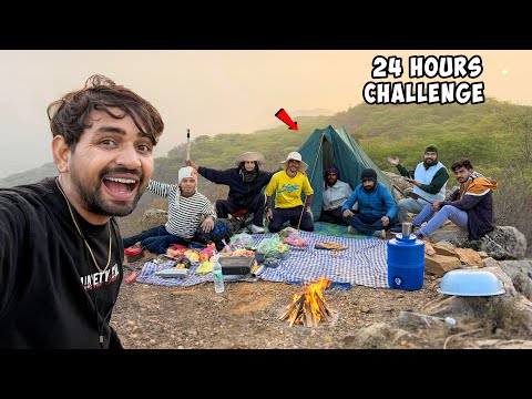 24 Hours Challenge On Mountain - सर्दियों में पहाड़ों पर पूरी रात | Winter Camping 🥶 | Dare 3