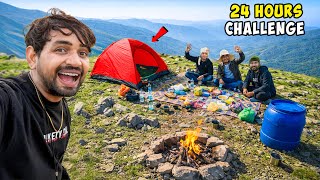 Surviving 24 Hours On Top Of A Mountain Challenge - With Team