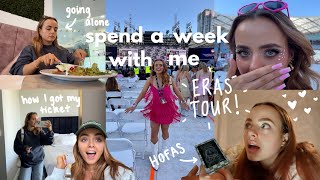 spend a week with me [vlog] eras tour, going alone, grwm, reading hofs, how i got my ticket *stress*