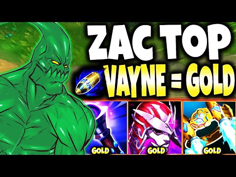 Afraid of Vayne Top? MADE HER INTO GOLD with this NEW ZAC BUILD 💰 LoL Top ZAC s12 Gameplay