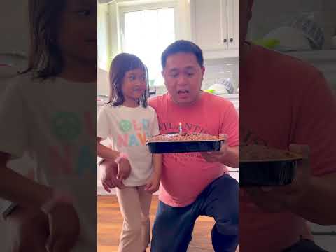 Happy Birthday prank on dad 🎂👧🏻❤️🌈✅🚀🤣🎉😎🌈