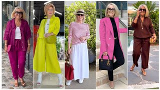 Download the video "Natural Older Women OVER 50 60 70 | Summer Fashion 2025 For Women #womenoutfitsideas"