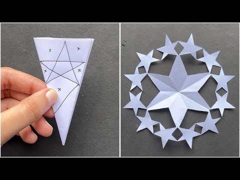 how to make paper snowflakes / 3D paper snowflake #christmas #papercrafts #diy 