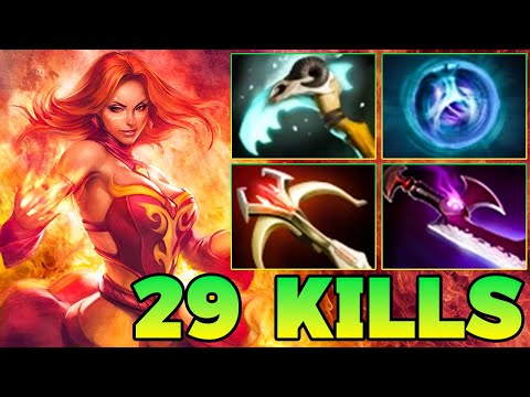 29 Kills Lina Dota 2 !! Lina Dota 2 Carry Mid Lane Build Pro Gameplay Guide 7.40