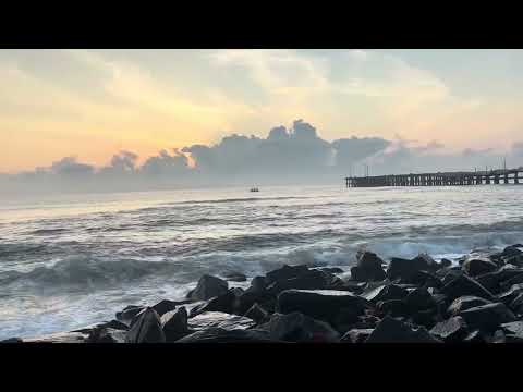 Rock beach view pondi