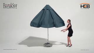 HEB Parasol - Büyüksoy Şemsiye - "Pulley System Parasol" "ROUND"