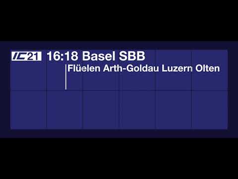 FFS/SBB TTS Ansage • Einfahrt des verkürzten IC21 nach Basilea FFS