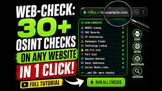 Web-Check: 30+ OSINT Checks on ANY Website in 1 Click! (Full Tutorial)