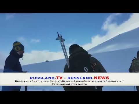 Russland führt in den Chibiny Bergen Arktis Spezialeinsatzübungen mit Rettungskräften durch