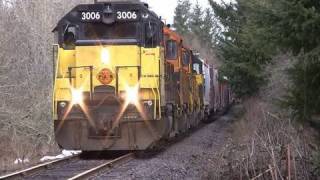 preview picture of video 'HD PW 3006 Freight Train by Salem, OR'