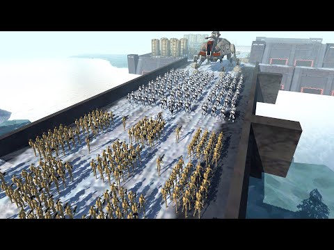 Massive CLONE ARMY Bridge LAST STAND! - Men of War: Star Wars Mod Battle Simulator